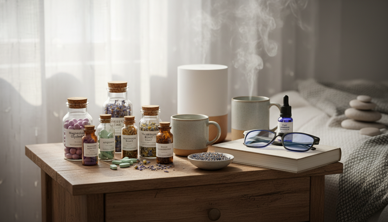 Editorial photograph for article about: The 2026 Guide to Natural Supplements for Better Sleep
