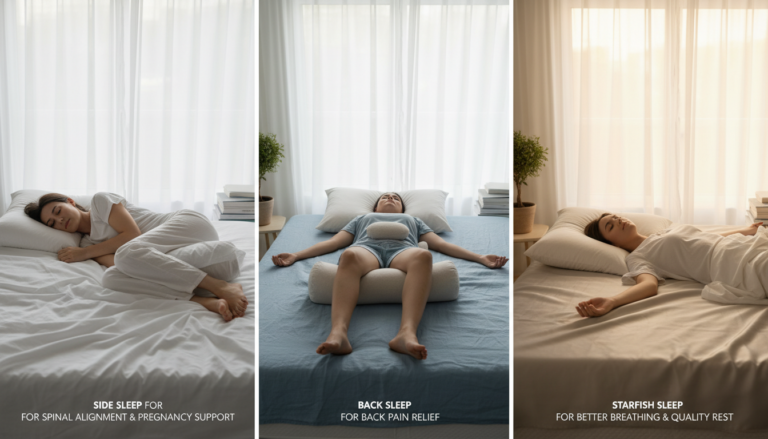 Editorial photograph for article about: The Complete Guide to Finding Your Best Sleep Position for Optimal Health