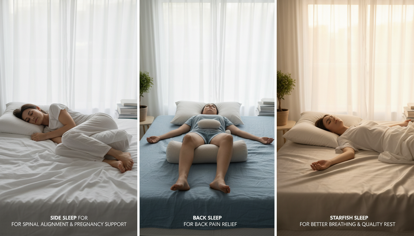 Editorial photograph for article about: The Complete Guide to Finding Your Best Sleep Position for Optimal Health