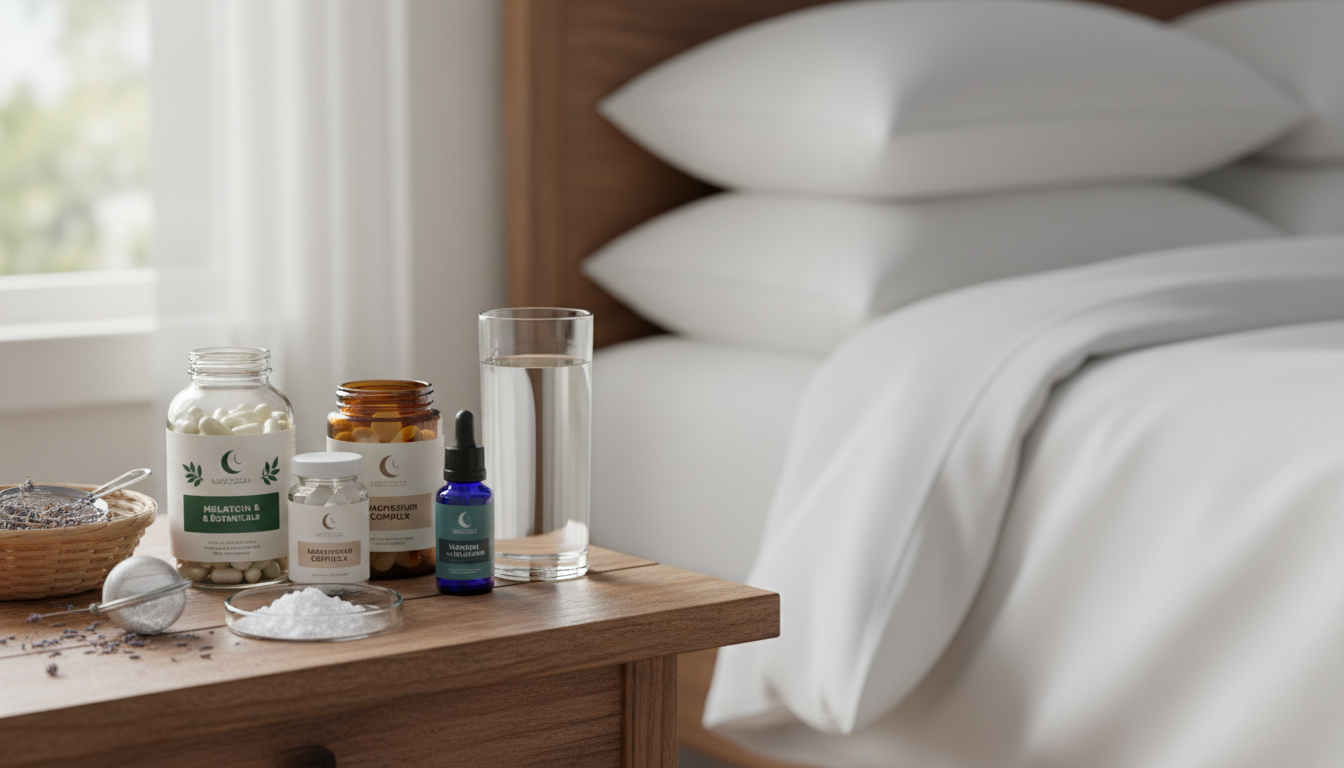 Editorial photograph for article about: The Complete Guide to the Best Sleep Supplements for Natural, Restorative Sleep