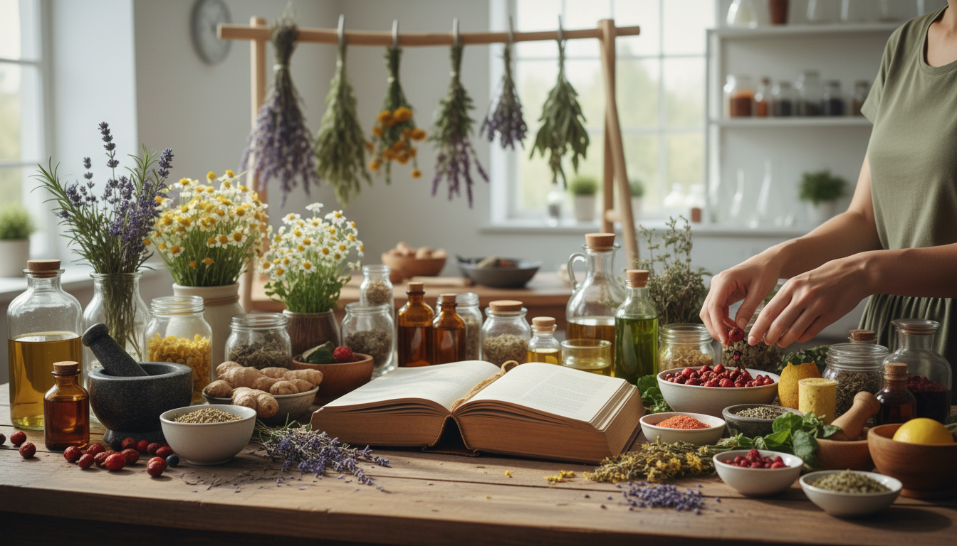 Editorial photograph for article about: The Complete Herbal Medicine Guide: Safe, Evidence-Based Natural Healing for Modern W